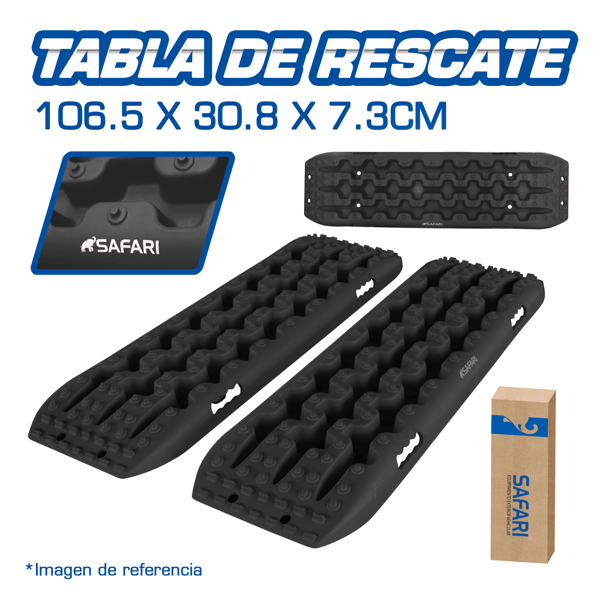 TABLA DE RESCATE 106.5X30.8X7.3CM NEGRO