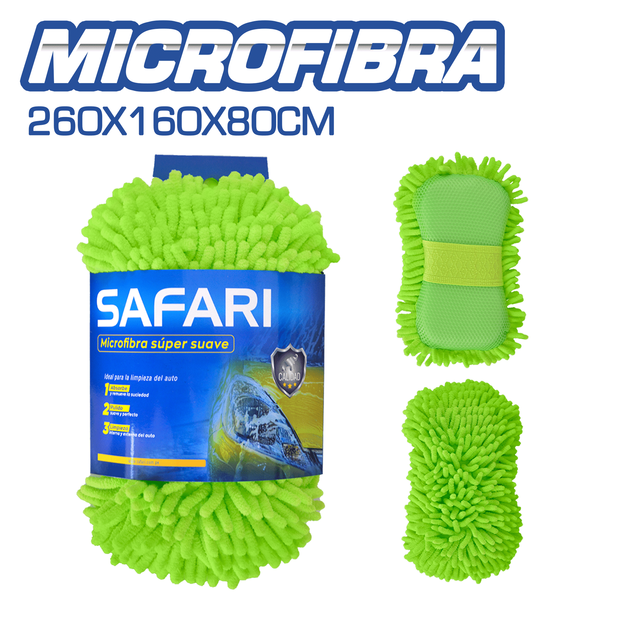 ESPONJA MICROFIBRA 260X160X80MM XL VERDE LIMÓN