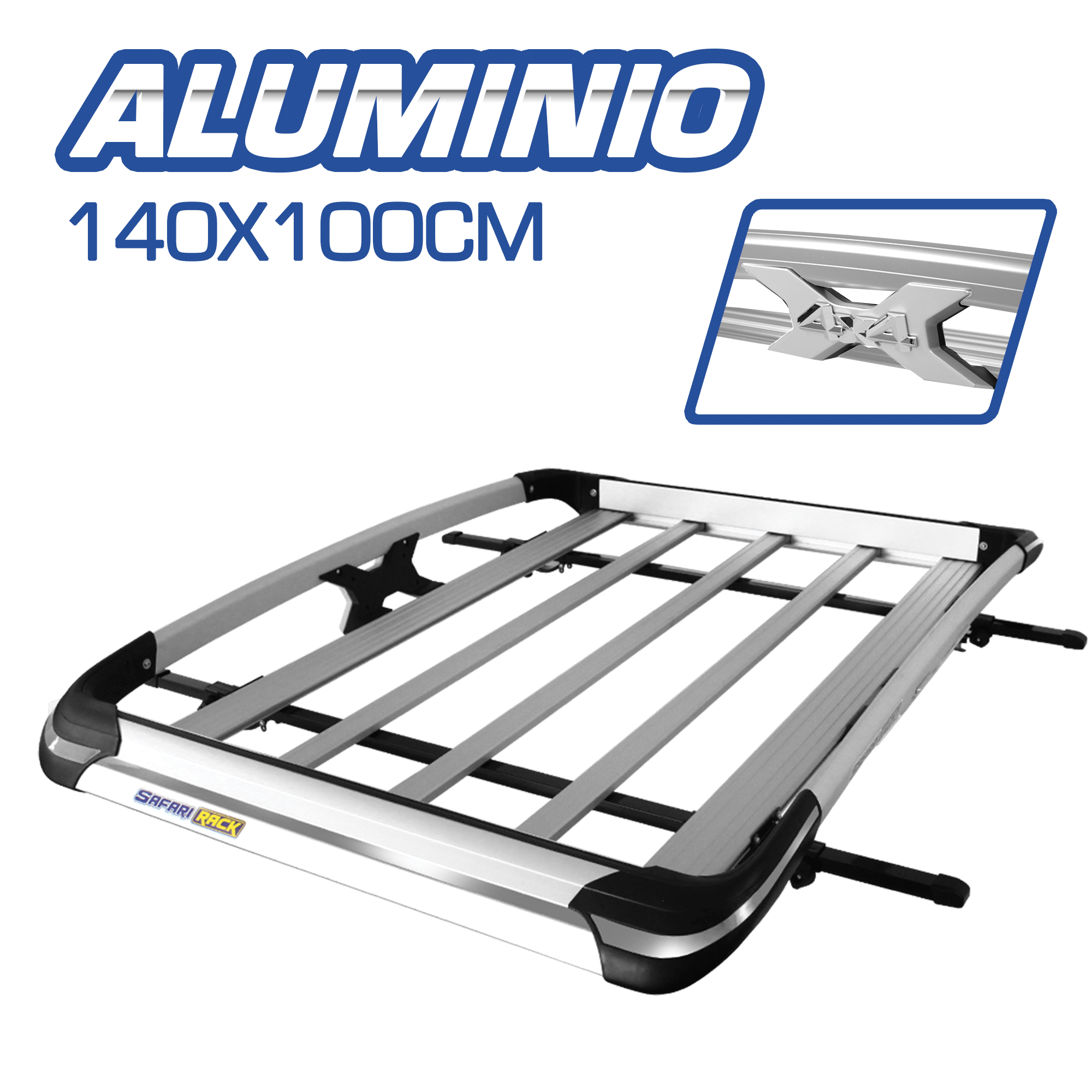 PARRILLA UNIVERSAL SUPER X AL+ABS 140X100CM SILVER