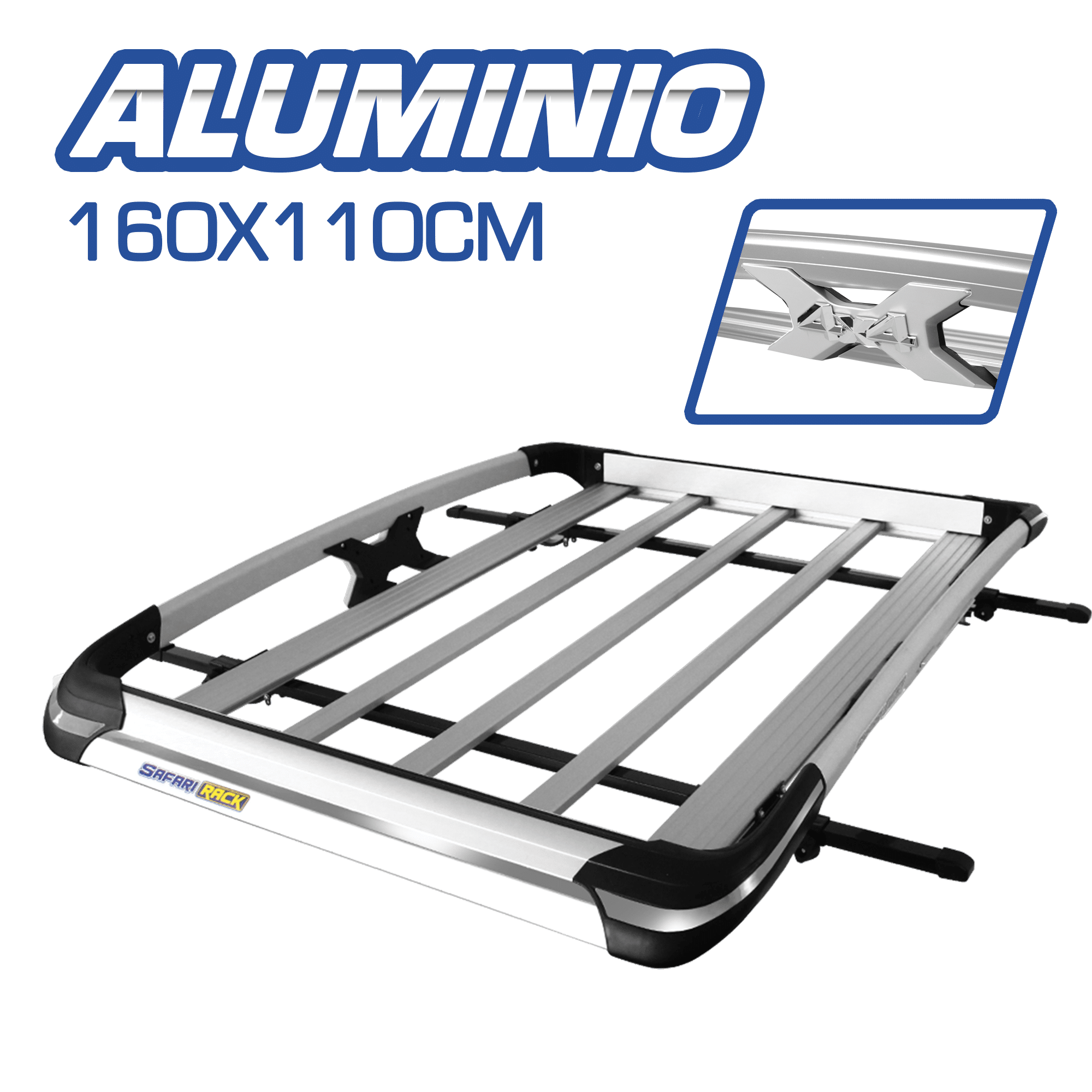 PARRILLA UNIVERSAL SUPER X AL+ABS 160X110CM SILVER