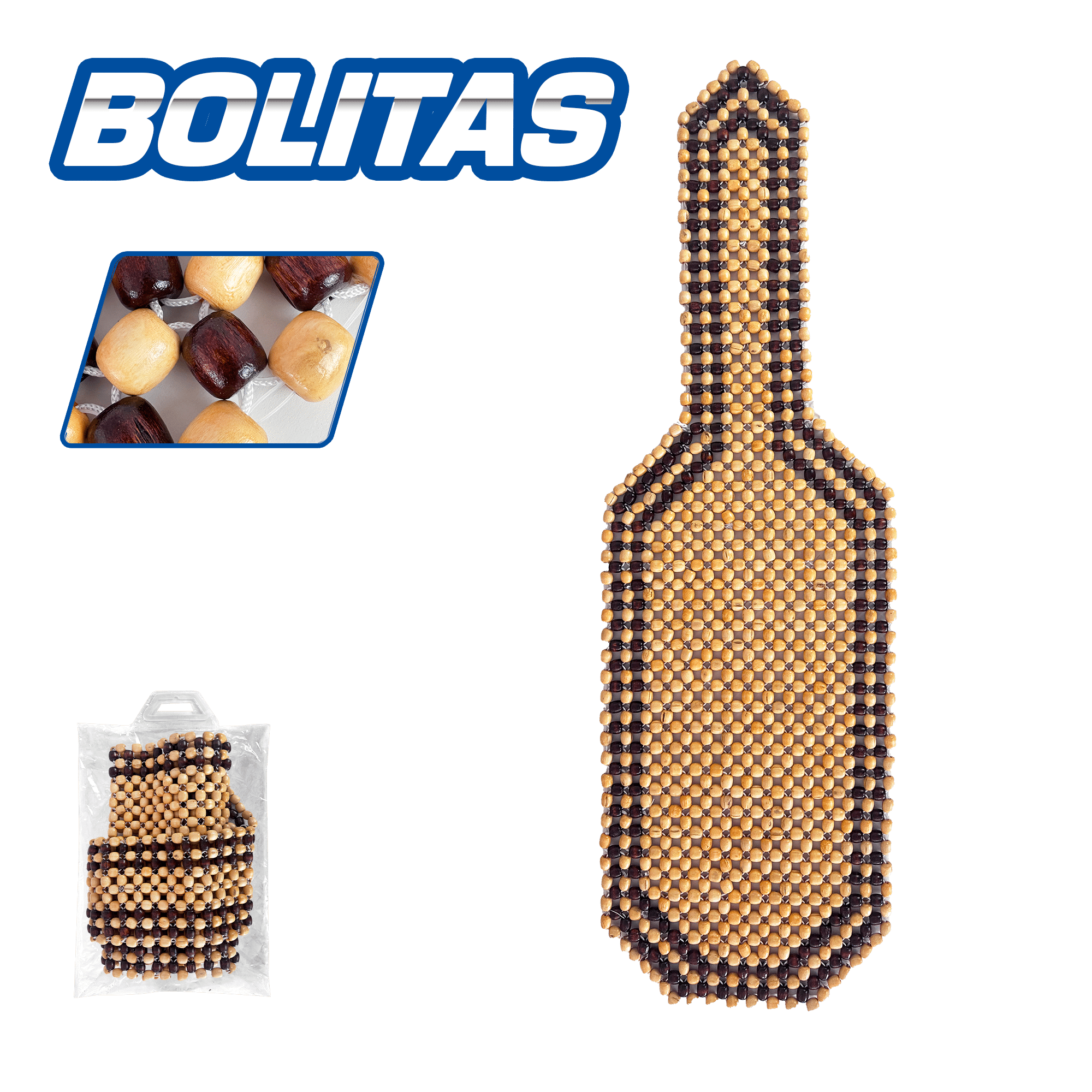 COJIN BOLITAS RESPALDAR NATURAL DOBLE HILO