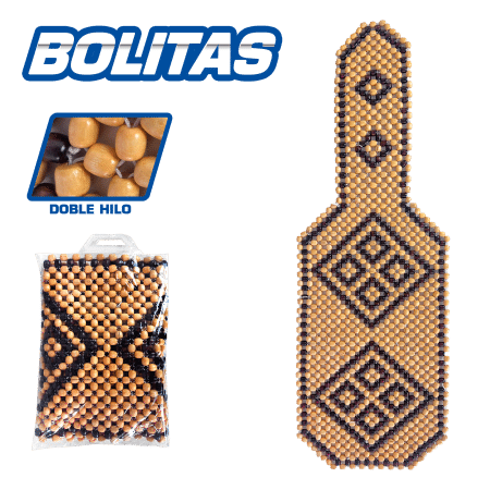COJIN BOLITAS RESPALDAR PATRON DOBLE HILO