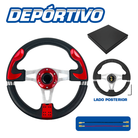 TIMON DEPORTIVO DETALLE ROJO