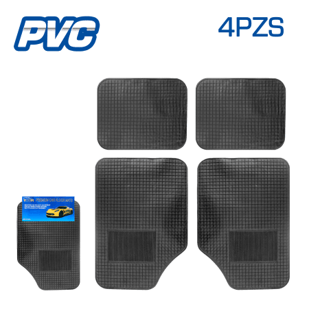 PISO PVC UNIVERSAL ECO 4PCS/SET NEGRO