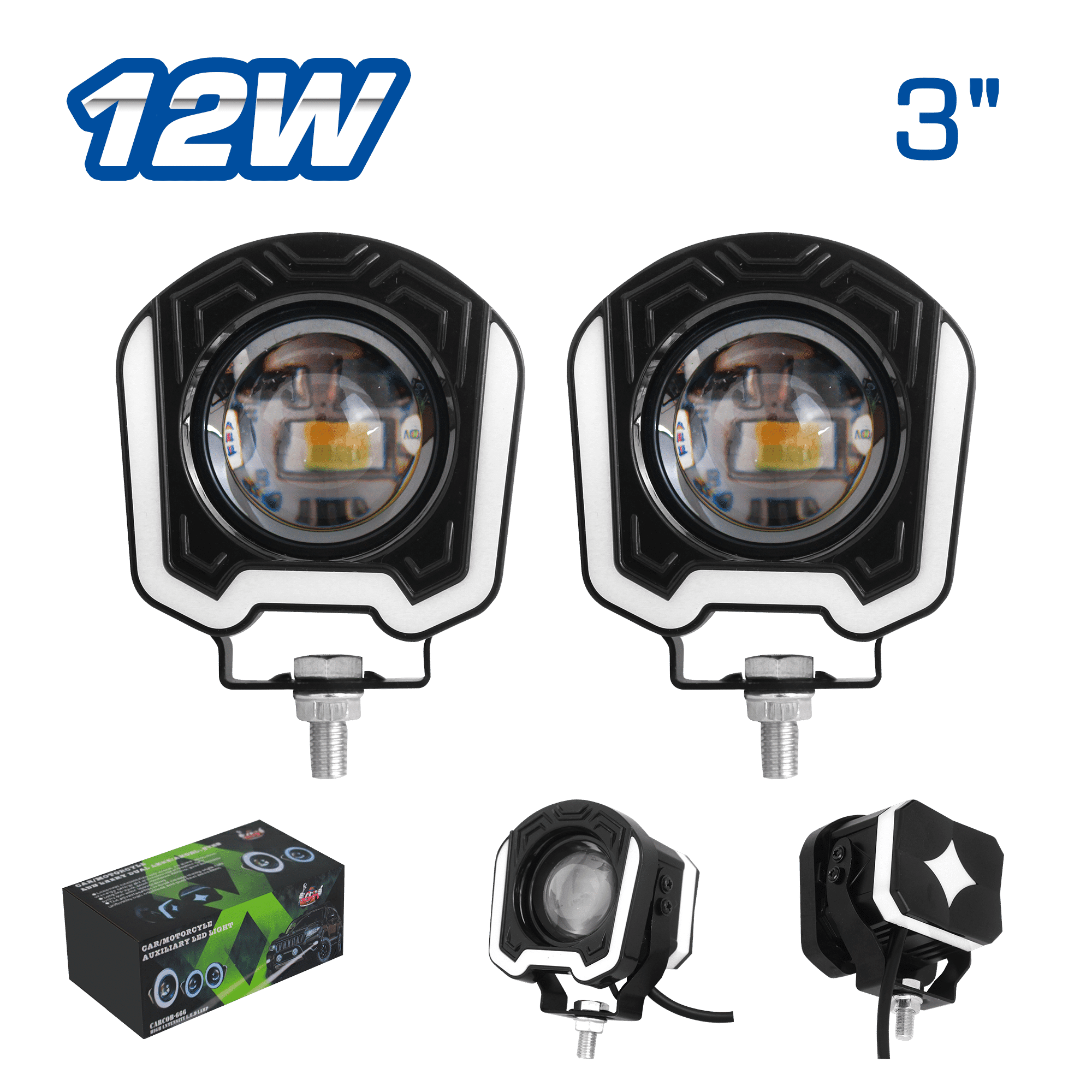 LUZ LED TYPE-W  12W 3'' + OJO ANGEL