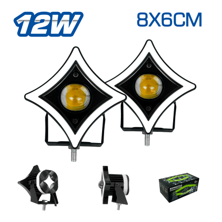LUZ LED 12W 8X6CM + OJO ANGEL - TYPE-PUNTAS