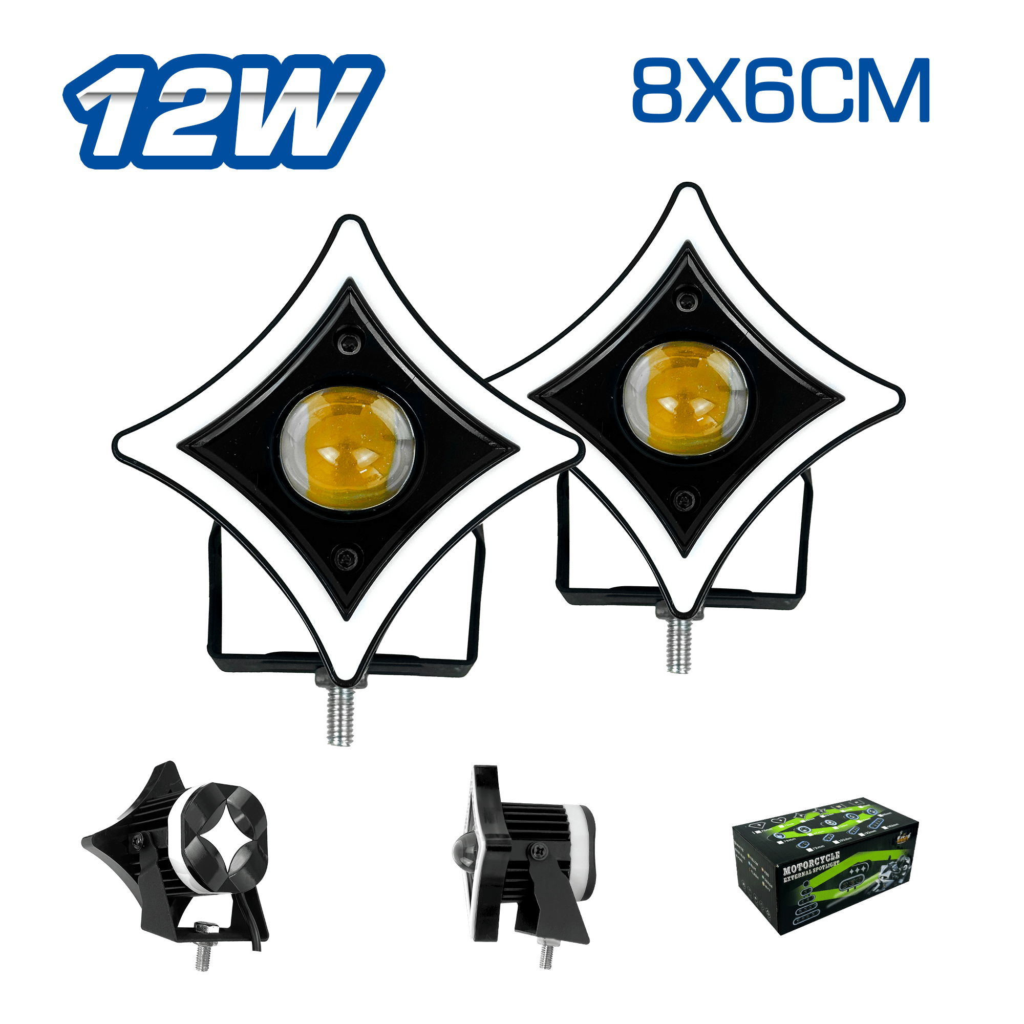 LUZ LED 12W 8X6CM + OJO ANGEL - TYPE-PUNTAS