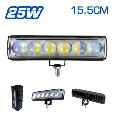 LUZ LEDX6 25W 12-36V 15.5CM SUPER BRILLANTE - MOTO