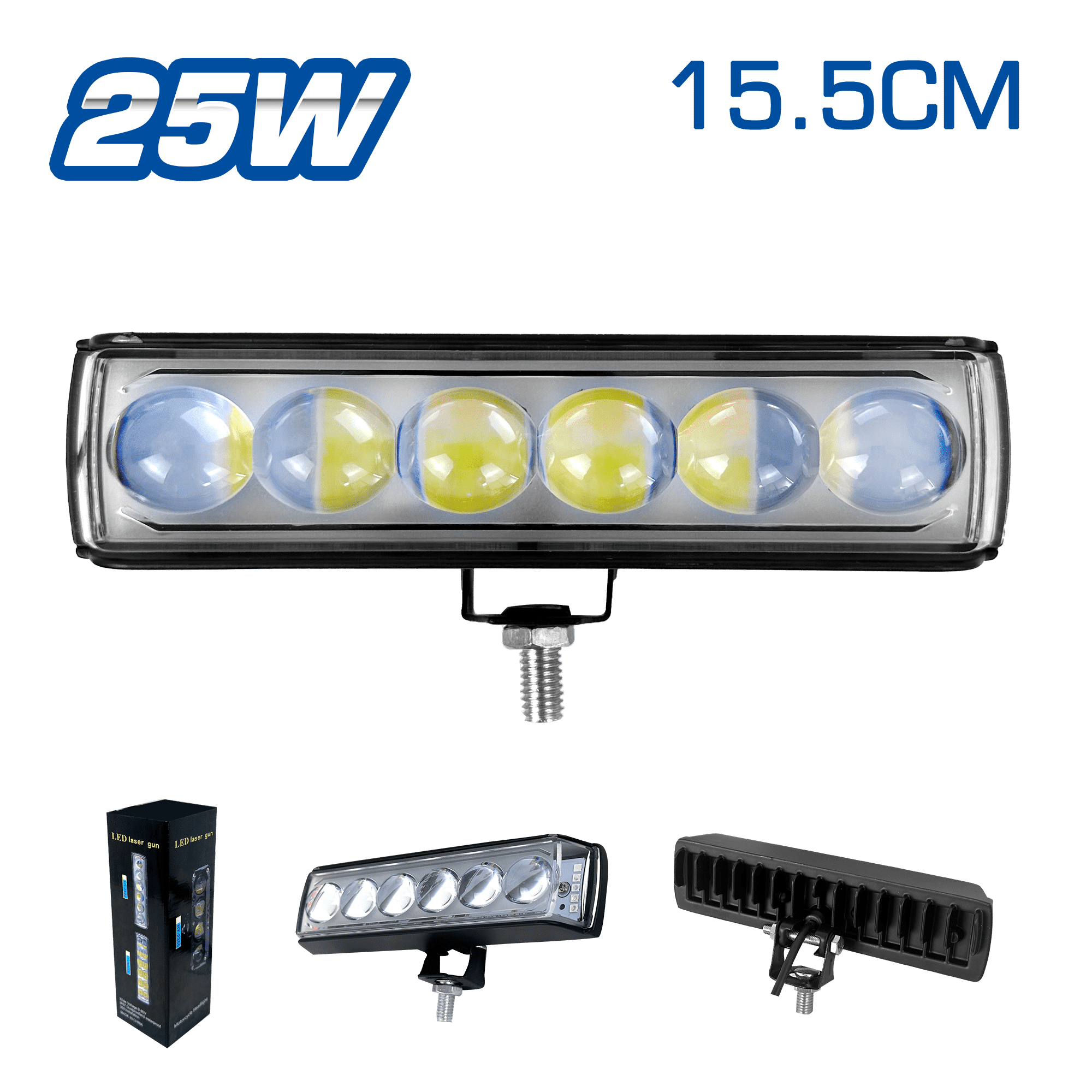 LUZ LEDX6 25W 12-36V 15.5CM SUPER BRILLANTE - MOTO