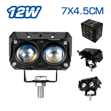 LUZ LEDX2 DEPORTIVA 10-12W 7X4.5CM BLANCO-AMARILLO