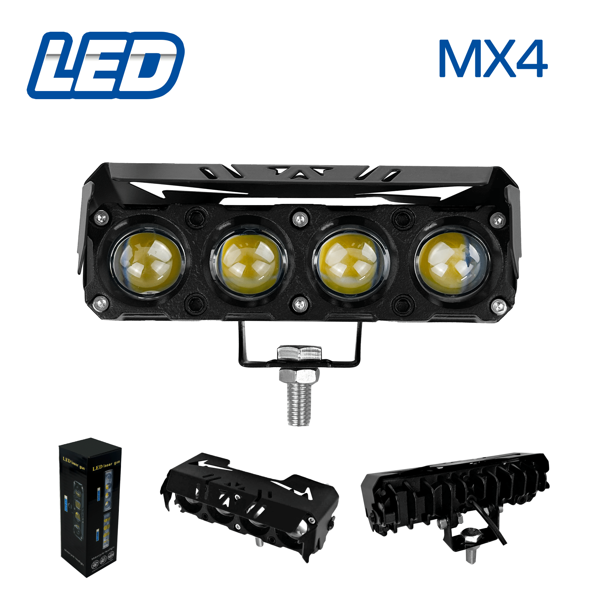 LUZ LEDX4 DEPORTIVA 22W 12.5X3.5CM ALUMINIO