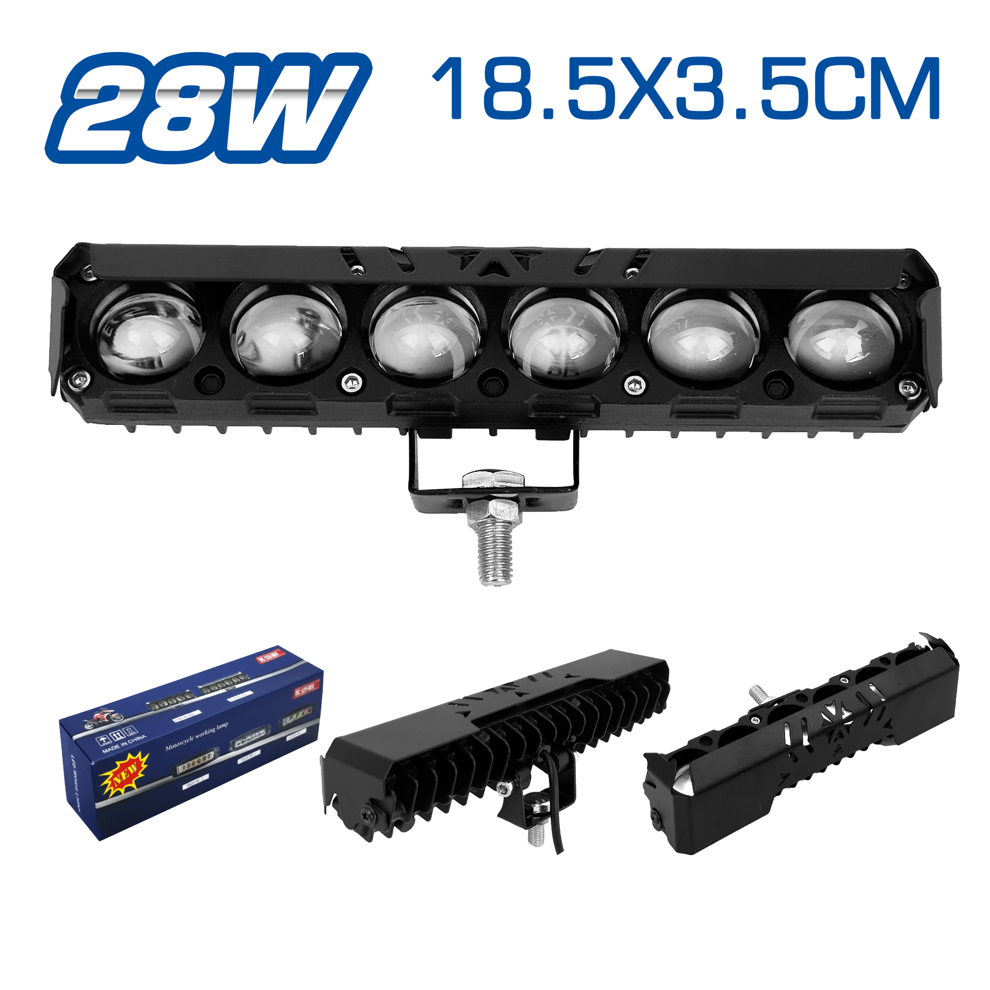 LUZ LEDX6 DEPORTIVA 28W 18.5X3.5CM ALUMINIO