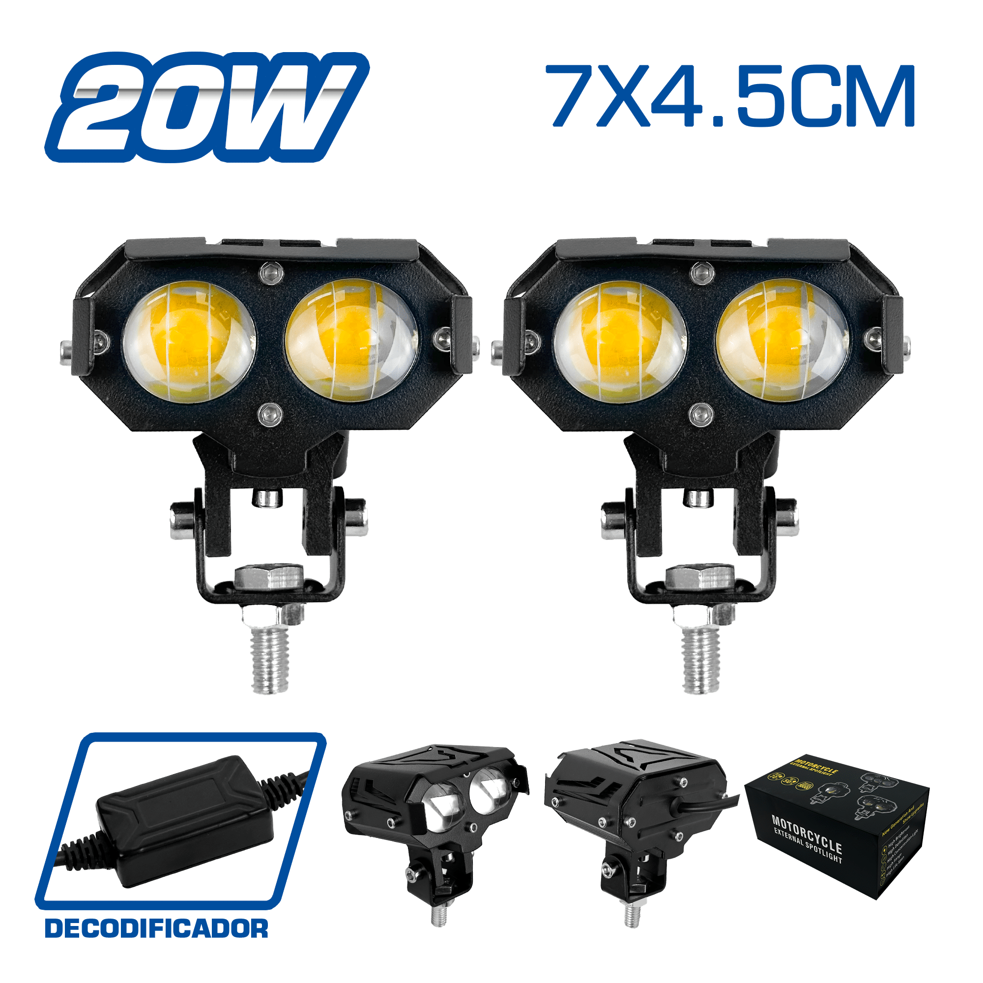 LUZ LEDX2 30W DEPORTIVO 7X4.5CM FOCALIZADO