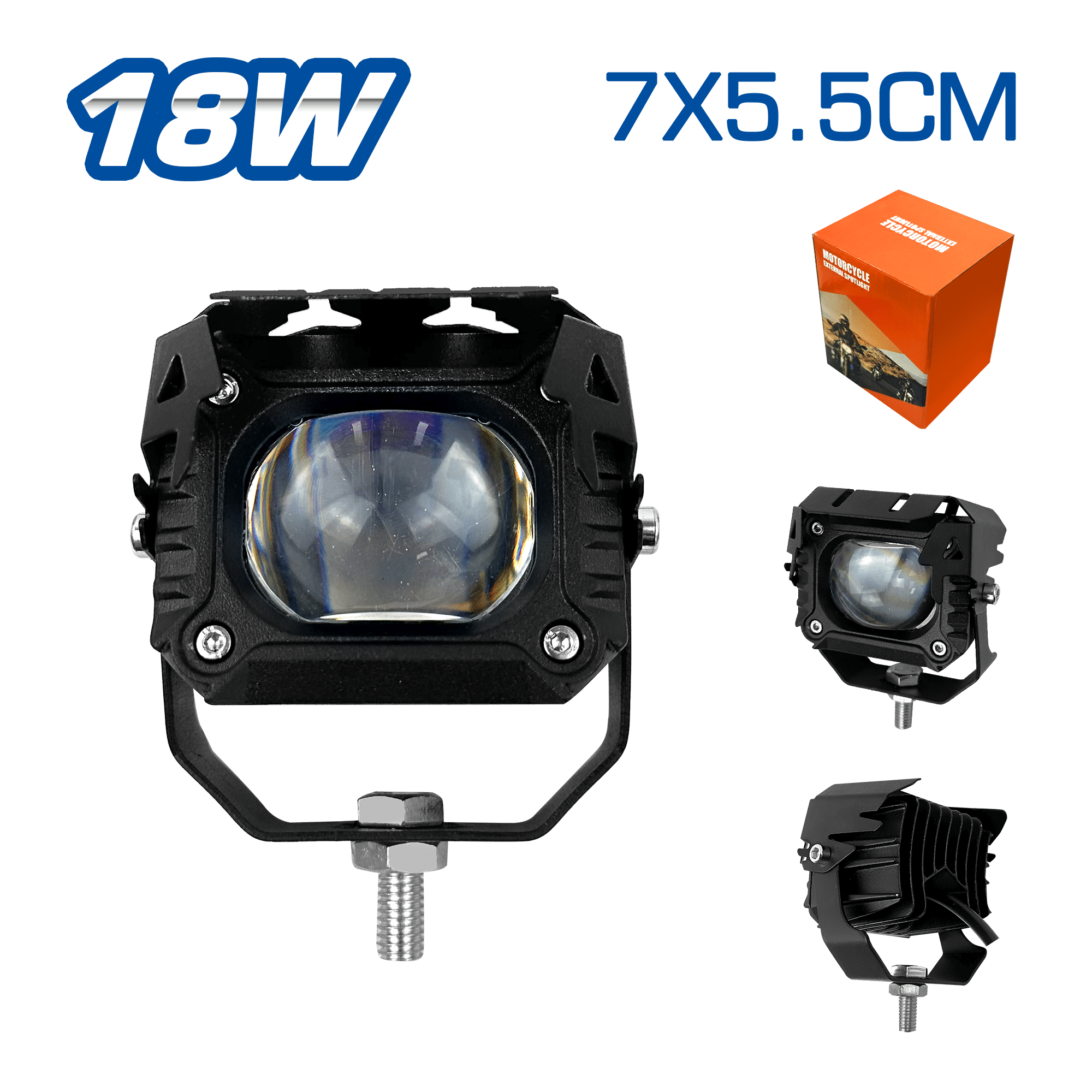 LUZ LED MOTO 18W 7X5.5CM ALUMINIO DEPORTIVO