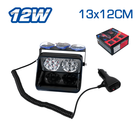 LUZ LEDX2 12W 12V 13X12CM ROJO/AZUL C/SWITCH