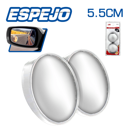 ESPEJO PUNTO CIEGO 5.5CM CIRCULAR MARCO CROMADO