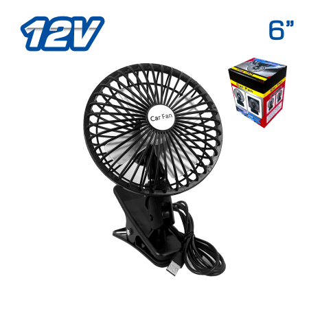 VENTILADOR 5V 12W 6’’ TYPE-USB C/CLIP NEGRO