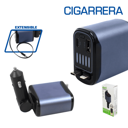 CARGADOR USB PARA AUTO CONEX:CIGARRERA