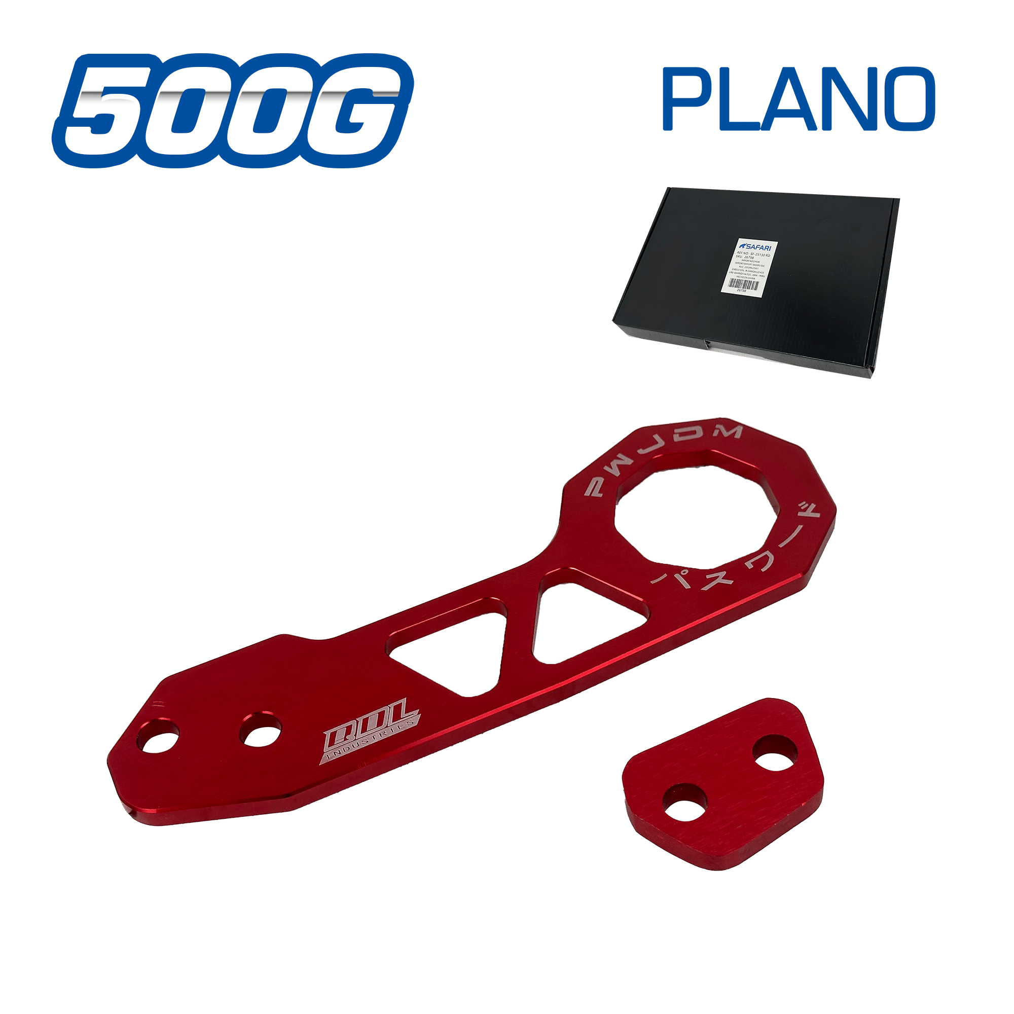 GANCHO REMOLQUE DEPORTIVO PLANO 500G ROJO