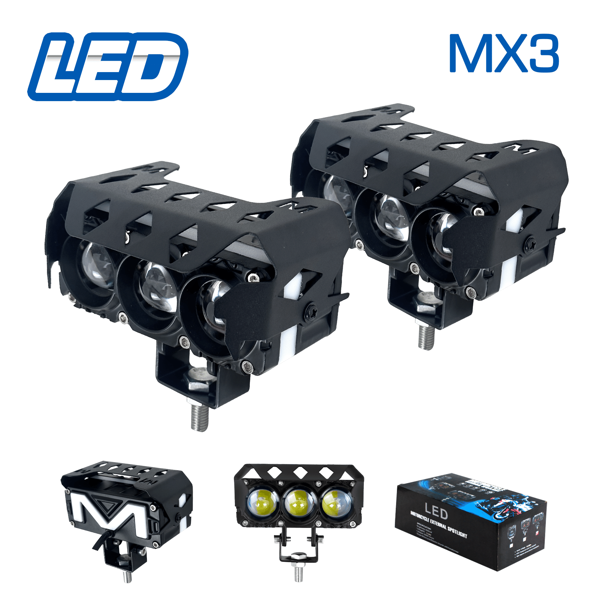 LUZ LED ULTRA BRILLANTE MX3 DEPORTIVA 2PCS/SET