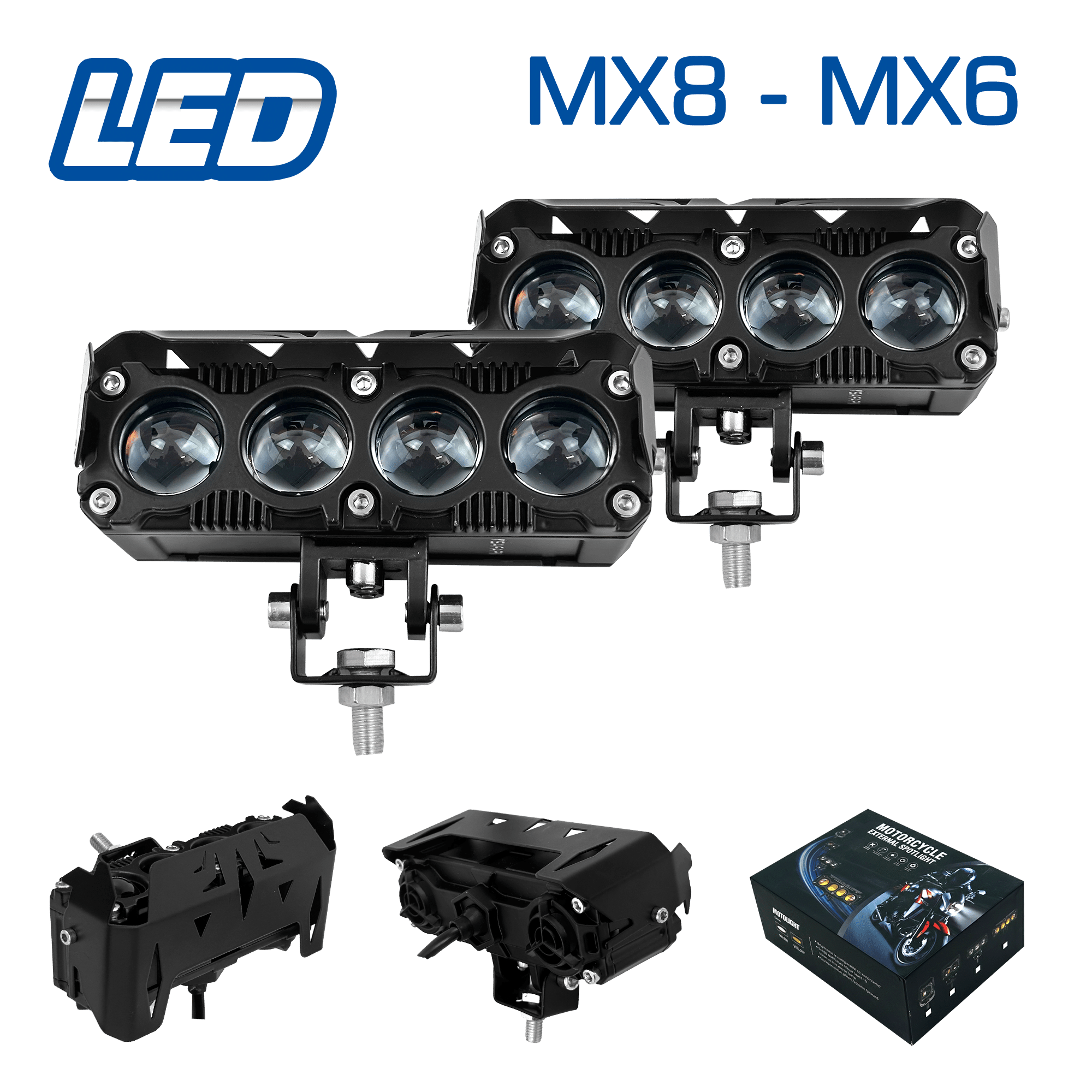 LUZ LED DEPORTIVA MOTO BLANCO AMARILLO MX4