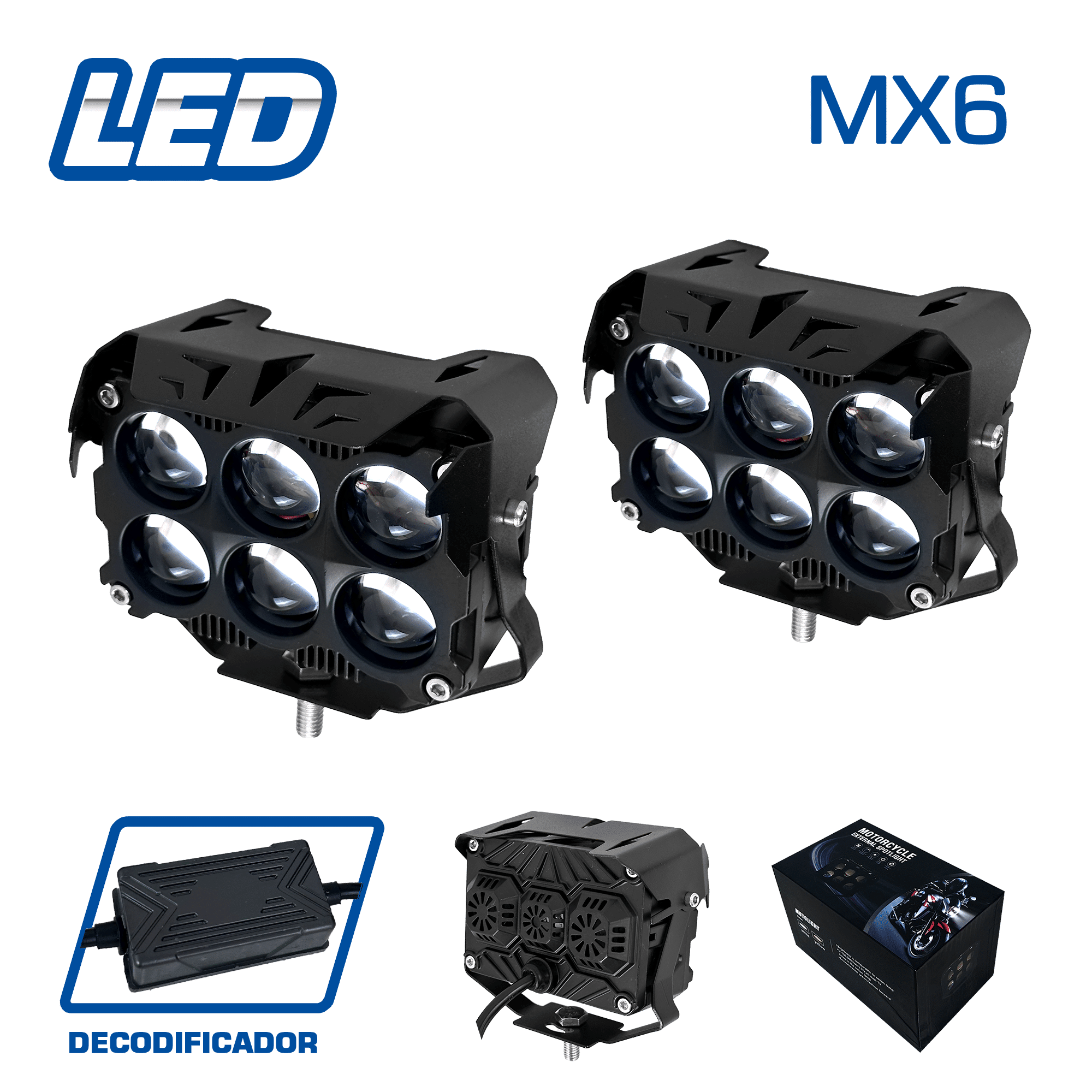 LUZ LED DEPORTIVA 3F MX6 BLANCO/AMARILLO/MIXTO MX6