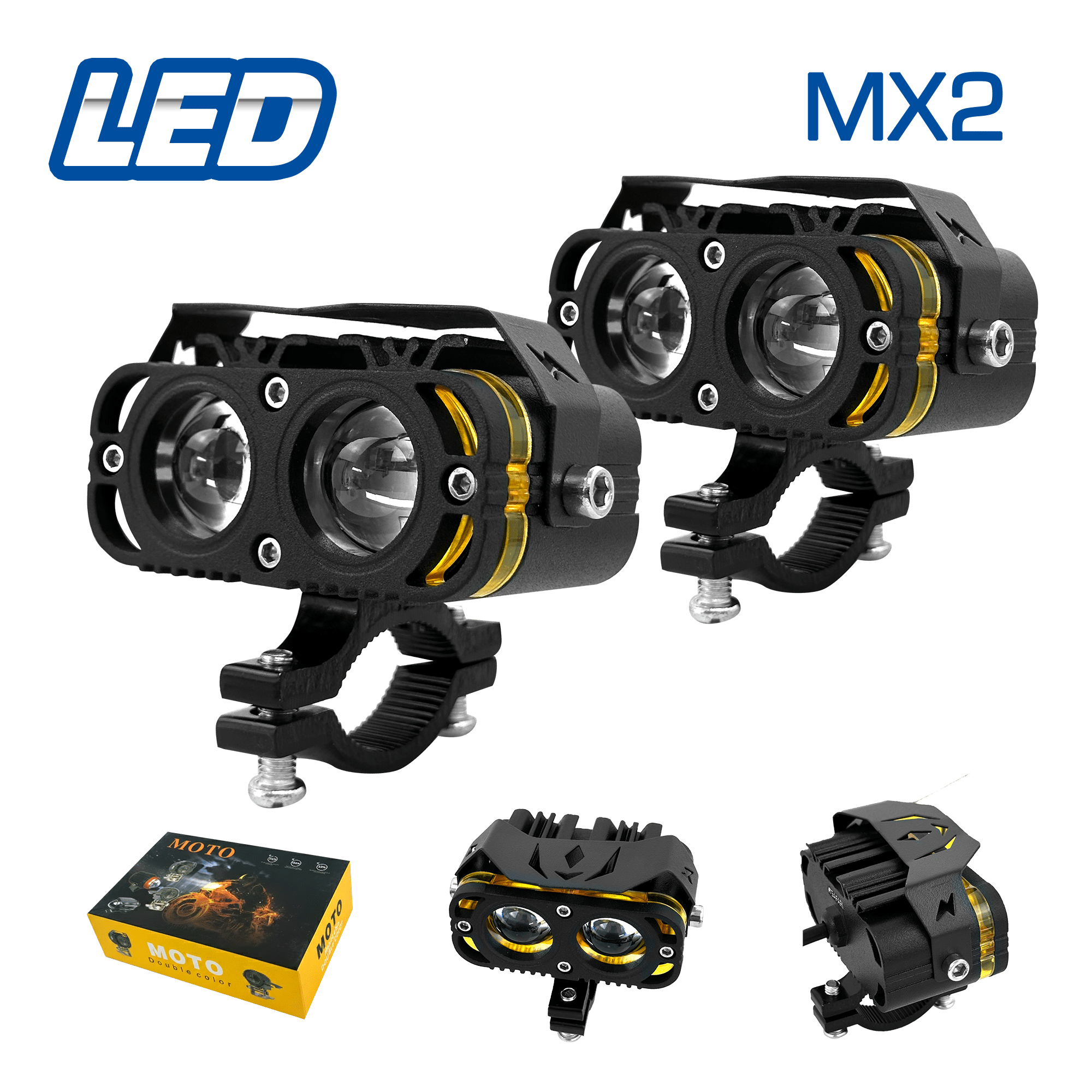 LUZ LED DEPORTIVA SUPER PRO MX2 + STROBE SUPER BRILLANTE