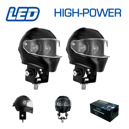 FOCO LED M1 TIPO-CASCO MOTO HIGH-POWER BLANCO/AMARILLO 2PCS