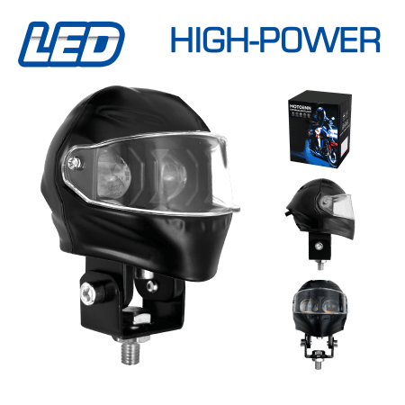 FOCO LED M1 TIPO-CASCO MOTO HIGH-POWER BLANCO/AMARILLO