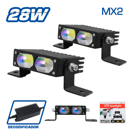 LUZ LED BLUE-FILM 28W 12-36V BLANCO/AMARILLO/MIXTO STROBO MX2