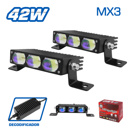 LUZ LED BLUE-FILM 42W 12-36V BLANCO/AMARILLO/MIXTO STROBO MX3