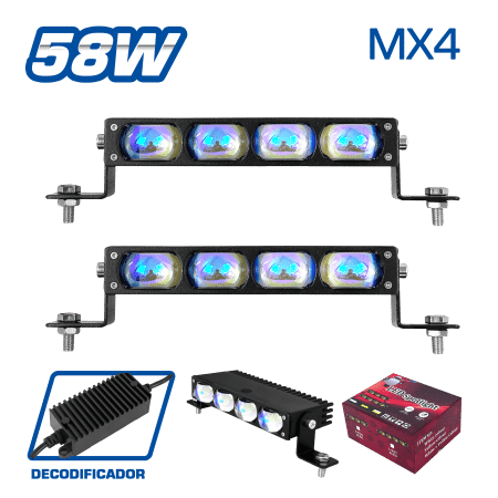LUZ LED BLUE-FILM 58W 12-36V BLANCO/AMARILLO/MIXTO STROBO MX4
