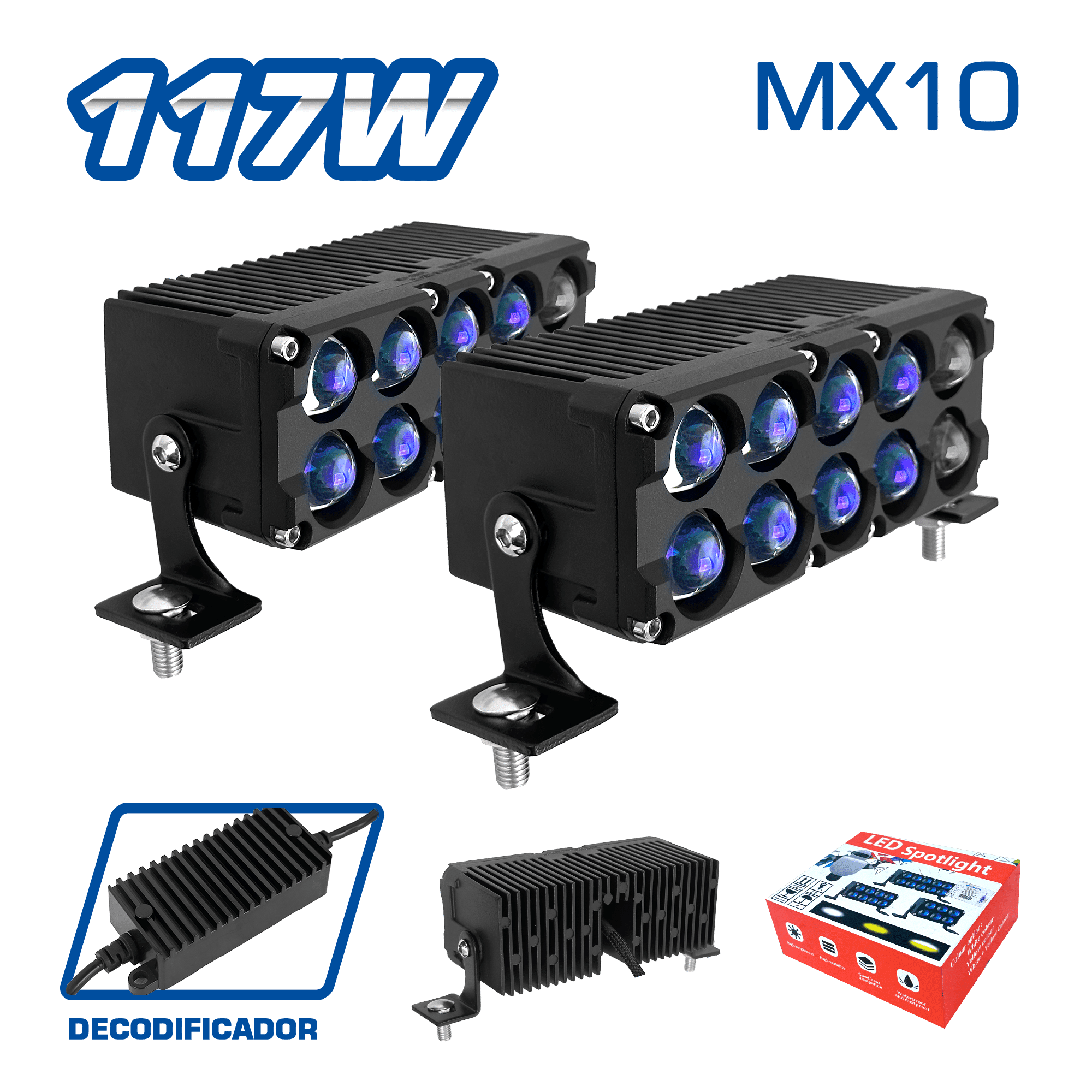 LUZ LED BLUE-FILM 117W 12-36V BLANCO/AMARILLO/MIXTO STROBO MX10