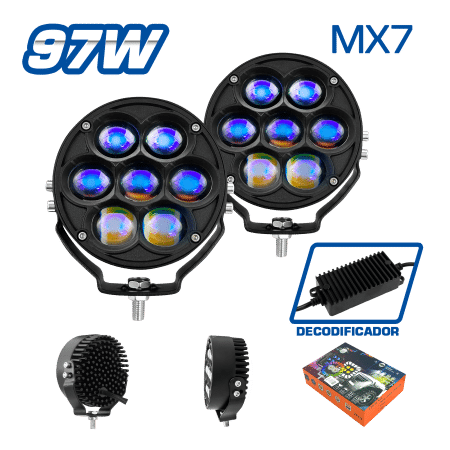 LUZ LED BLUE-FILM 12-36V 97W BLANCO/AMARILLO MX7 CIRCULAR