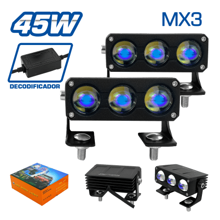 LUZ LED BLUE-FILM 12-24V 45W BLANCO/AMARILLO MX3