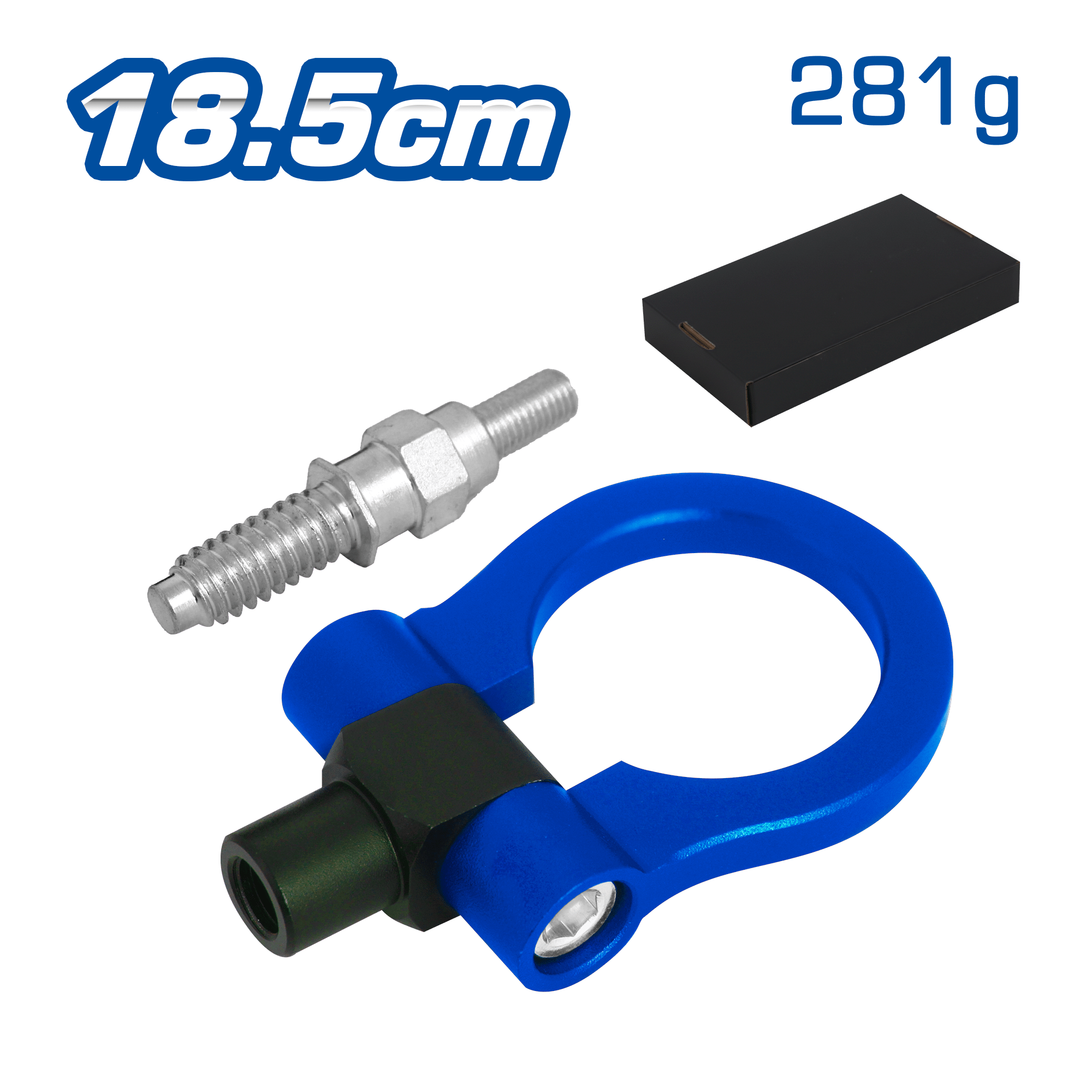 GANCHO REMOLQUE DEPORTIVO ANILLO 18.5CM 281G AZUL