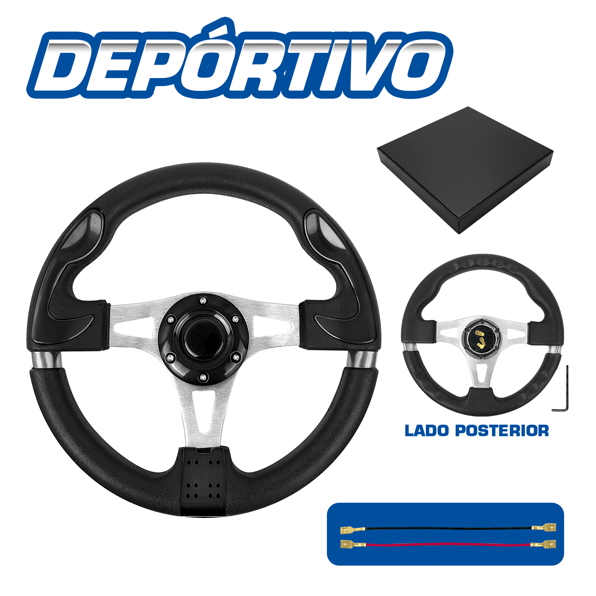 TIMON DEPORTIVO AZL DETALLE NEGRO