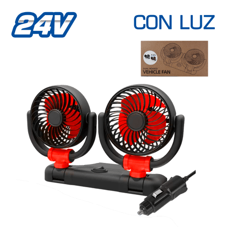VENTILADOR 24V 16W 4" TRIPLE ALTA VELOCIDAD ROJO