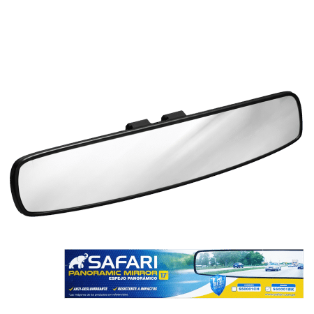 ESPEJO PANORAMICO 17PULG MARCO NEGRO