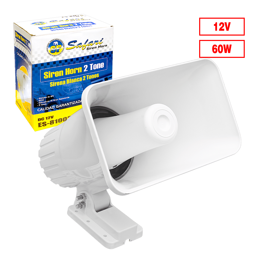 SIRENA BLANCA 12V 60W 02 TONOS