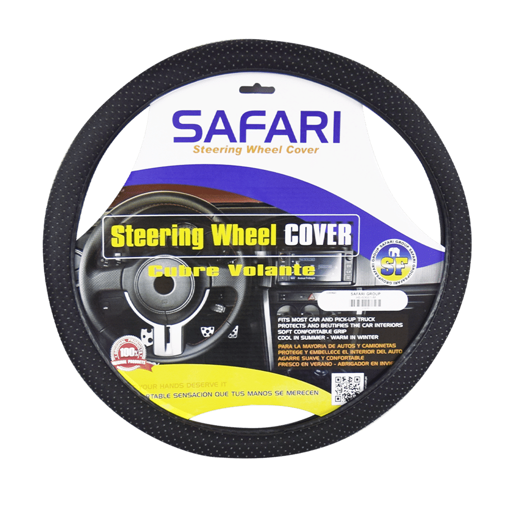 CUBRE VOLANTE PERLADO NEGRO