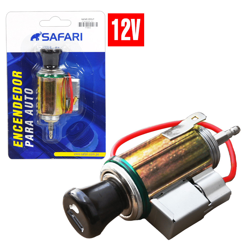 SET COMPLETO CIGARRERA C/LUZ AUTOMOTRIZ 12V