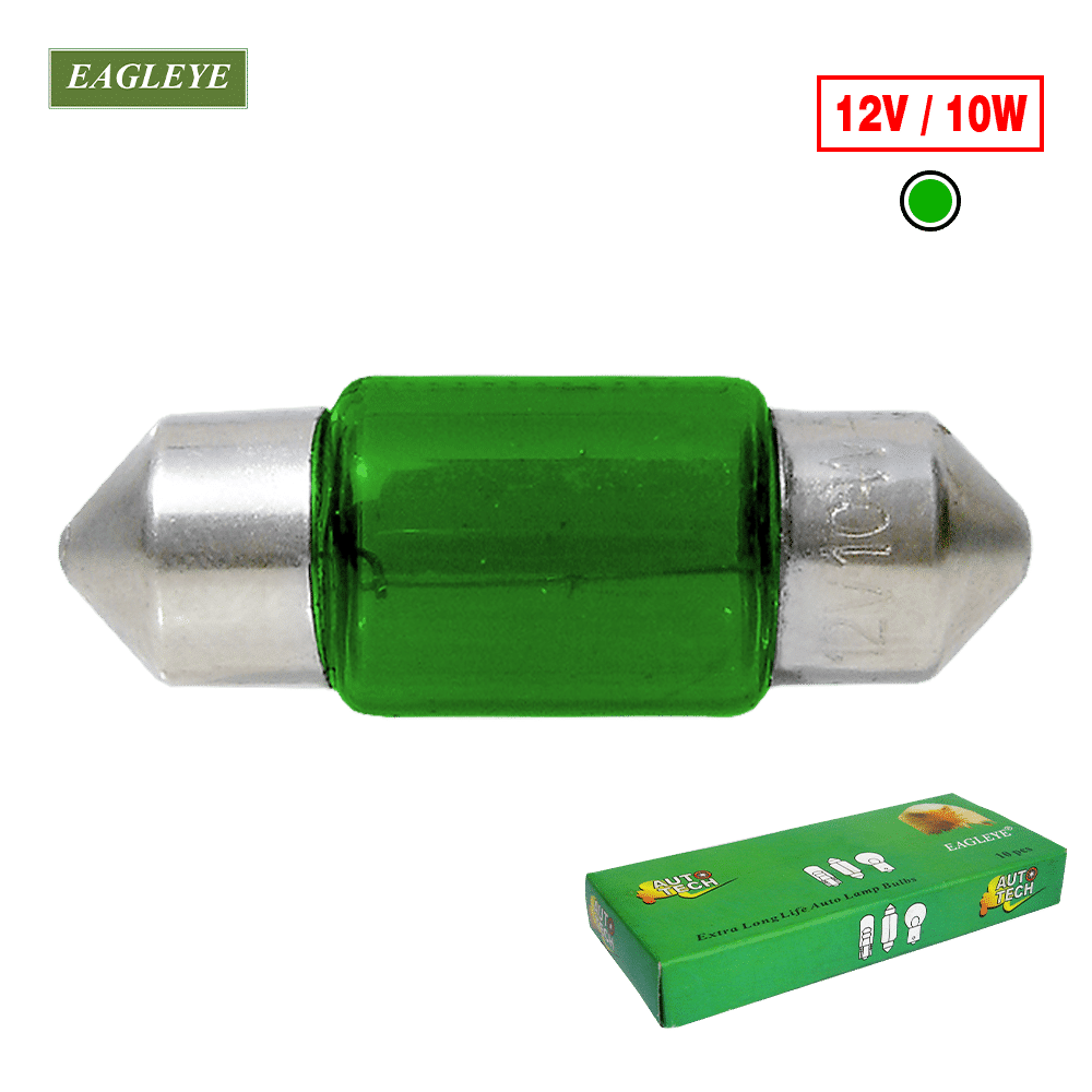 FOCO DE SALON 10X31 12V 10W VERDE X10PZS