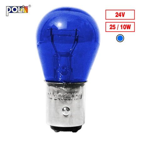 FOCO BOMBILLA 1034 24V 25/10W BAY15D AZUL X1