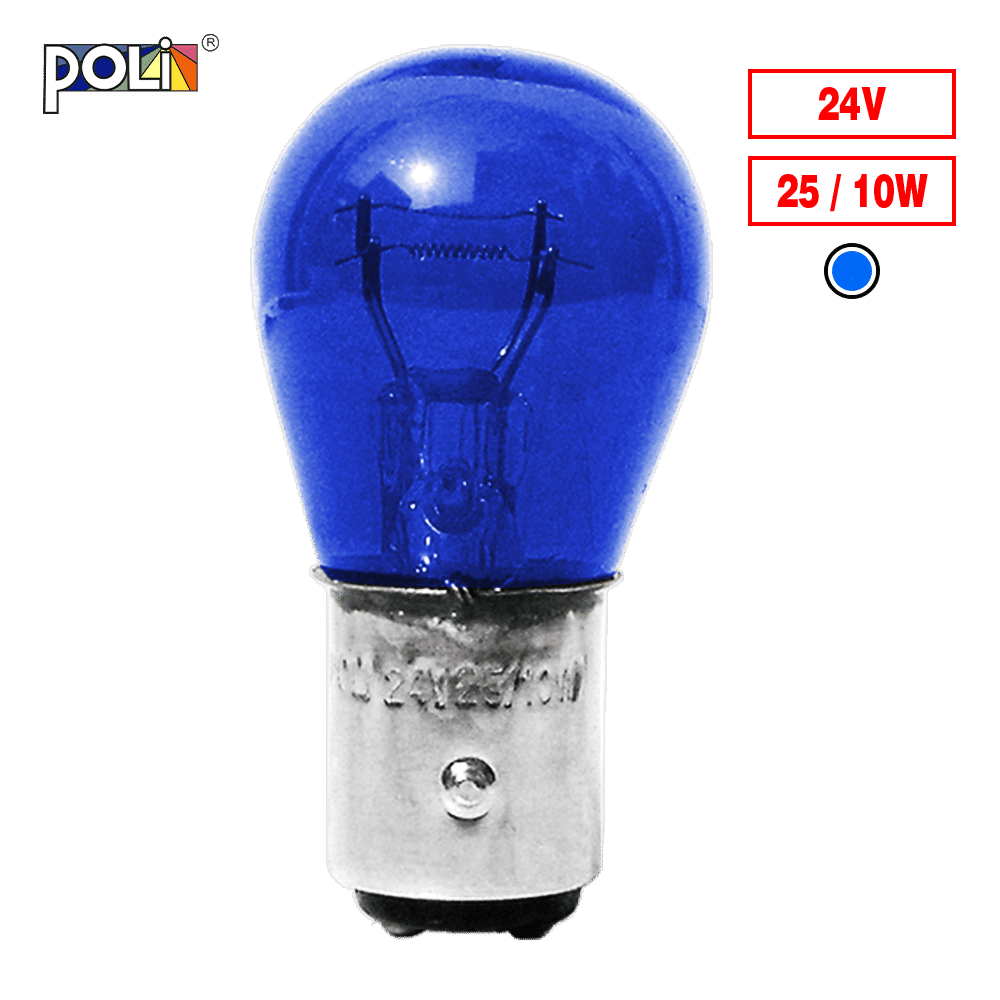 FOCO BOMBILLA 1034 24V 25/10W BAY15D AZUL X1