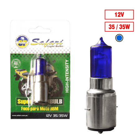 FOCO PARA MOTO AZUL 12V 35/35W