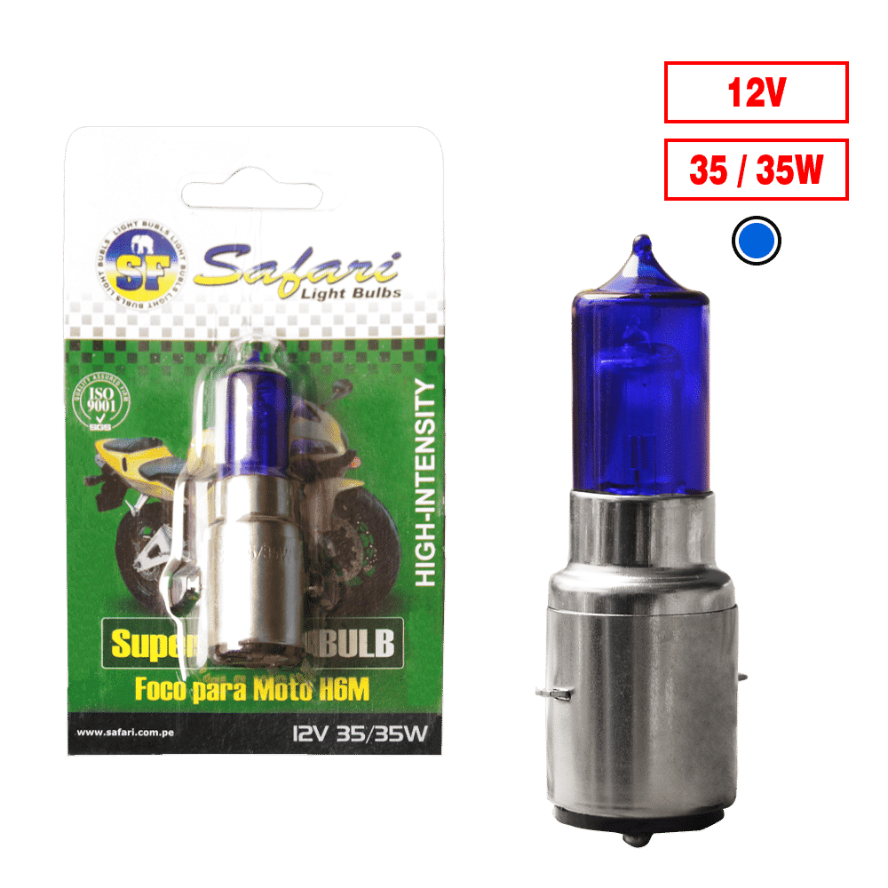 FOCO PARA MOTO AZUL 12V 35/35W