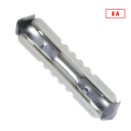 FUSIBLE DE LOZA 8 AMP X100PZS
