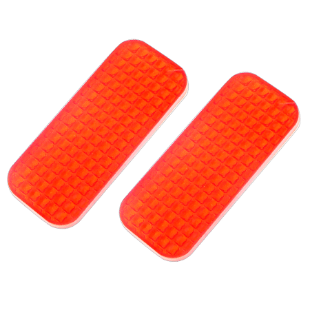 ADORNO REFLECTOR ADHESIVO RECTANGULAR ROJO