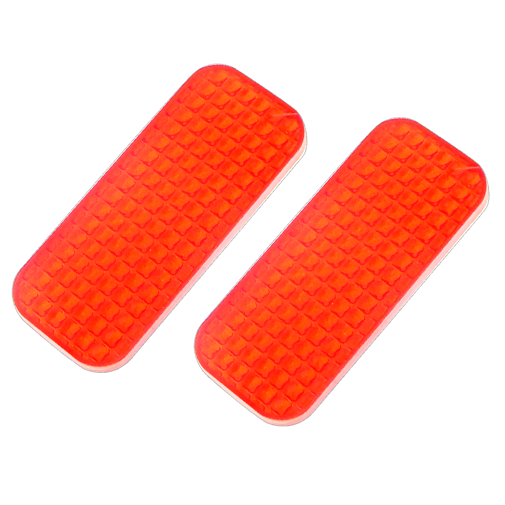 ADORNO REFLECTOR ADHESIVO RECTANGULAR ROJO